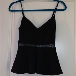 Black peplum top